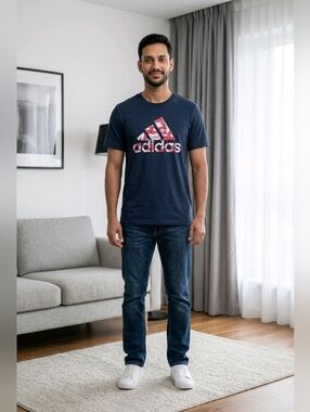 𝘈𝘥𝘪𝘥𝘢𝘴 𝘉𝘭𝘶𝘦 𝘚𝘩𝘰𝘳𝘵 𝘚𝘭𝘦𝘦𝘷𝘦 𝘊𝘳𝘦𝘸𝘯𝘦𝘤𝘬 𝘛𝘦𝘦